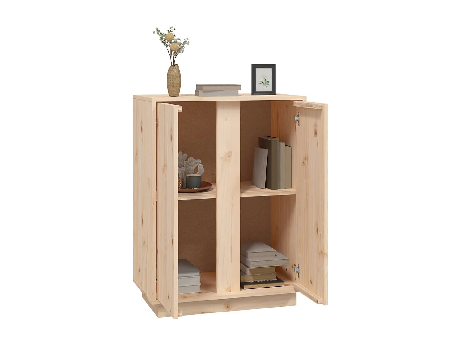 Sideboard 60x35x80 cm Massivholz Kiefer