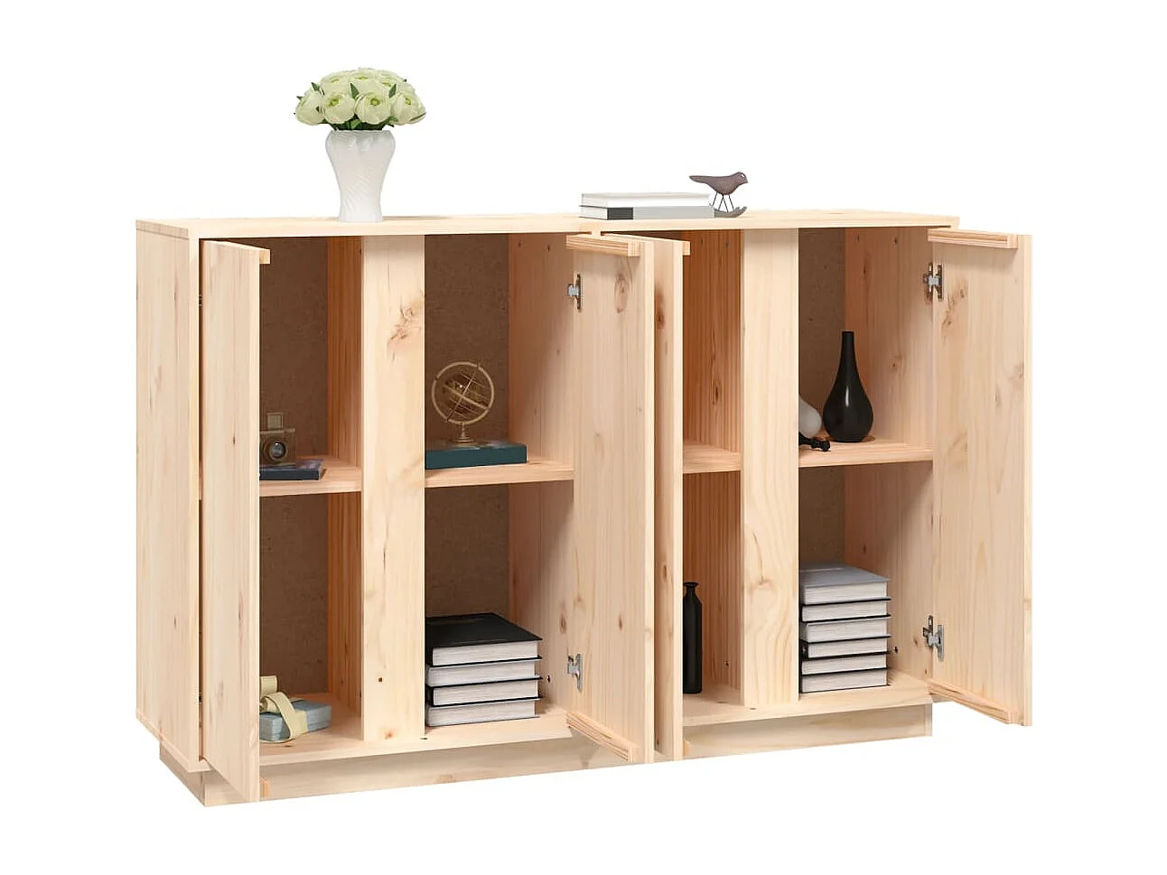 Buffet 120x35x80 cm Bois massif de pin