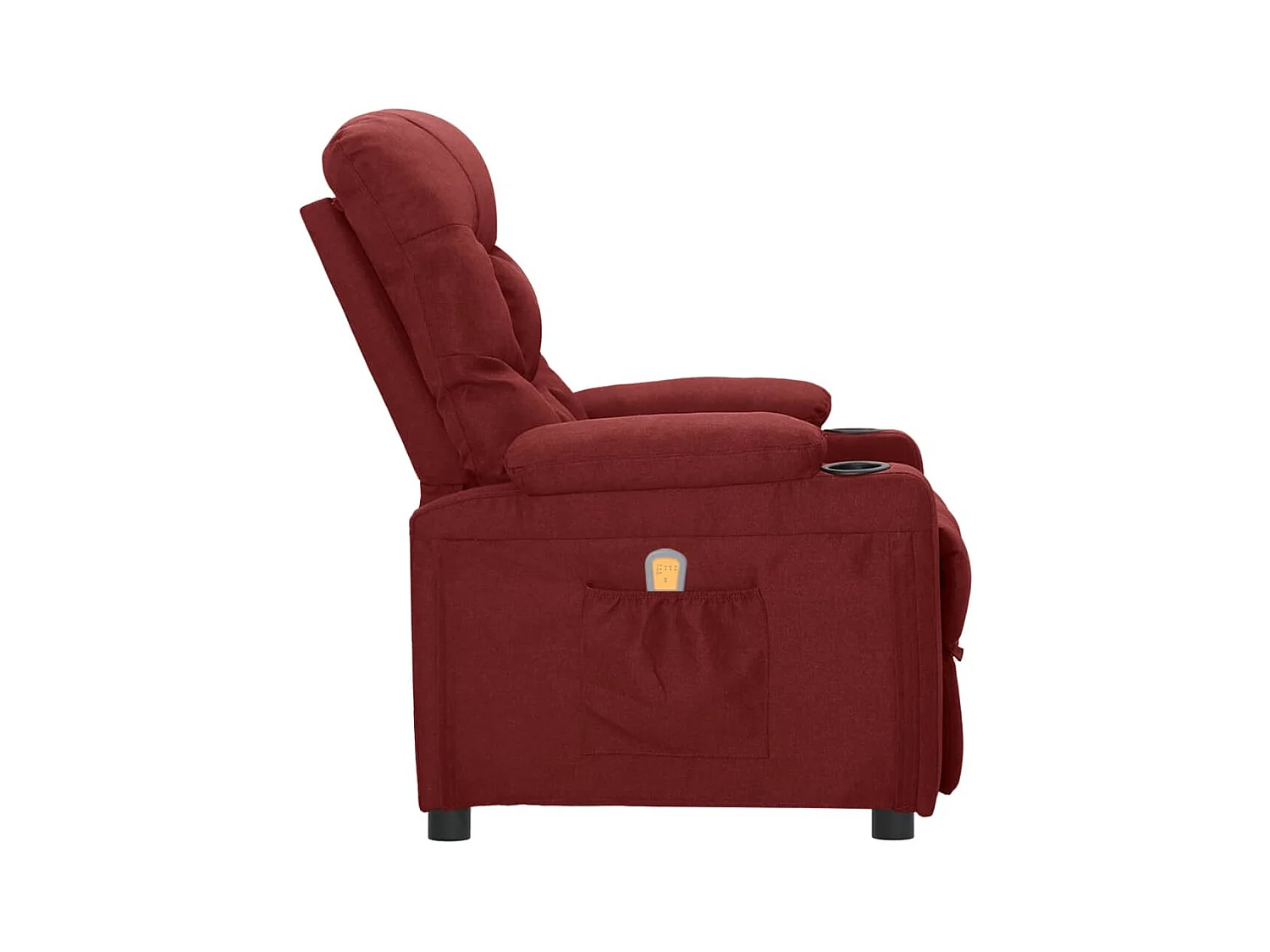 Massagesessel Weinrot Stoff