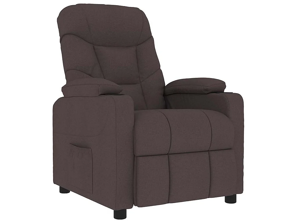 Fauteuil de massage Marron foncé Tissu