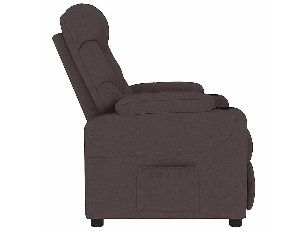 Fauteuil de massage Marron foncé Tissu