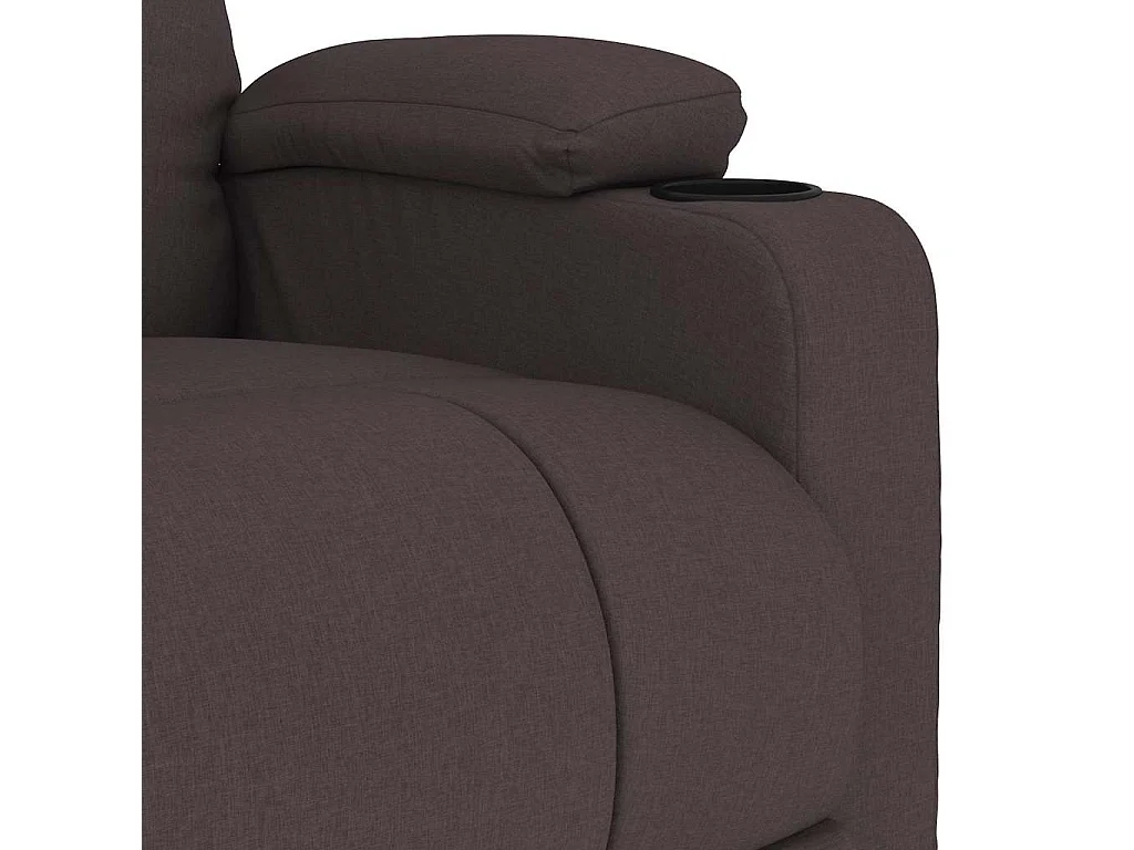 Fauteuil de massage Marron foncé Tissu