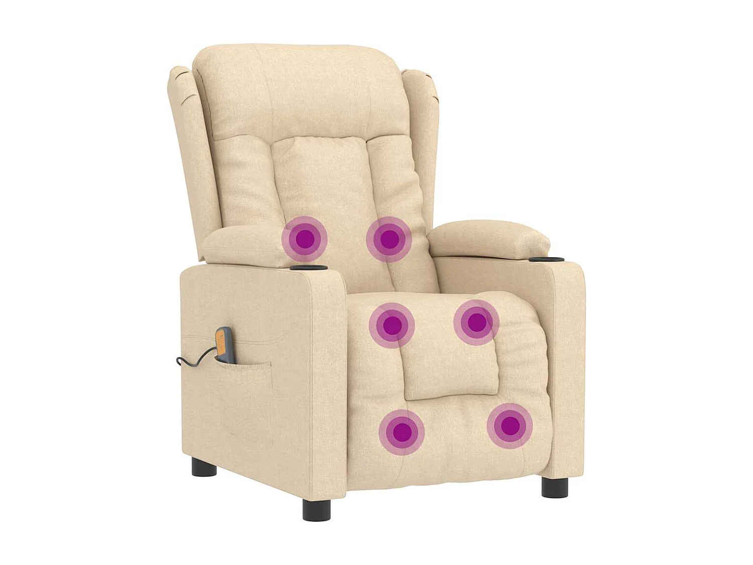 Fauteuil de massage Crème Tissu