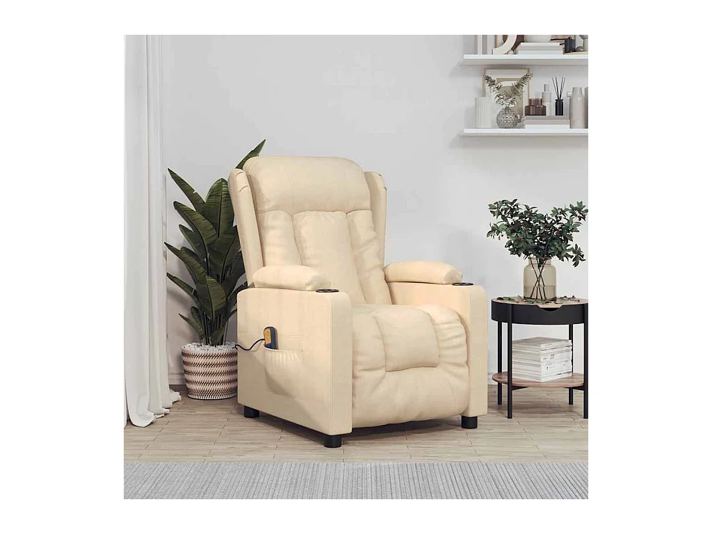 Fauteuil de massage Crème Tissu