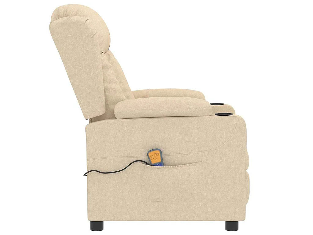 Fauteuil de massage Crème Tissu