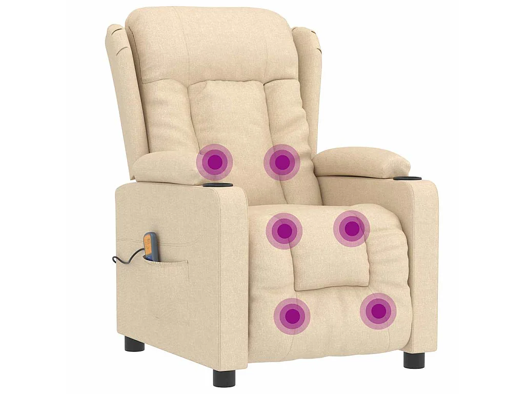 Fauteuil de massage Crème Tissu