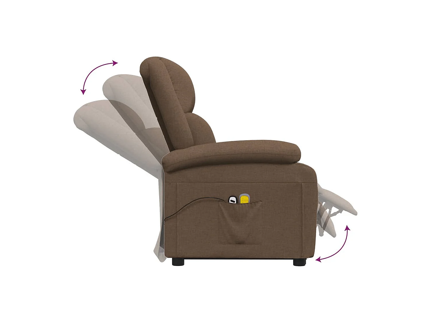 Fauteuil de massage Marron Tissu
