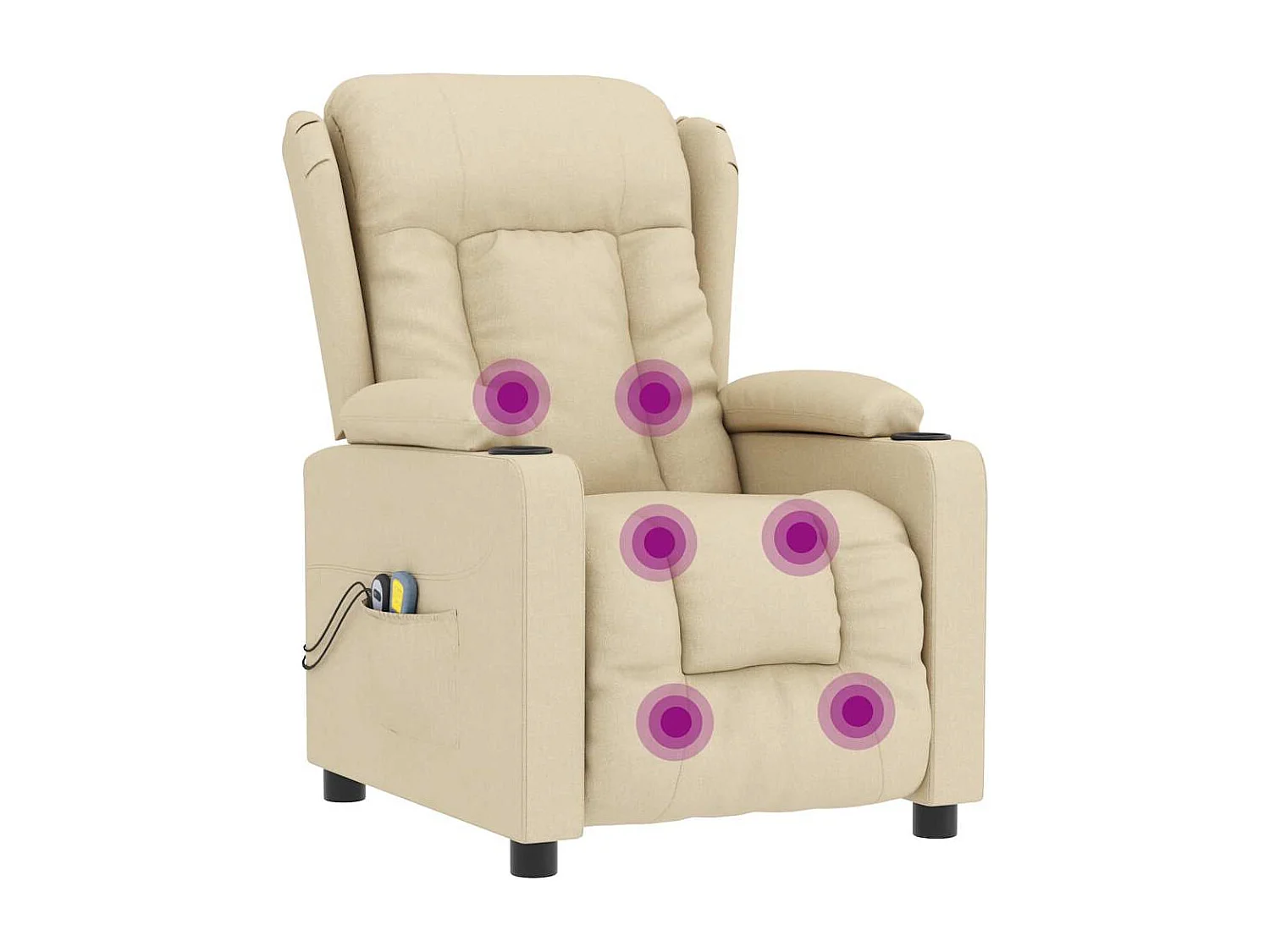 Massagesessel Elektrisch Creme Stoff