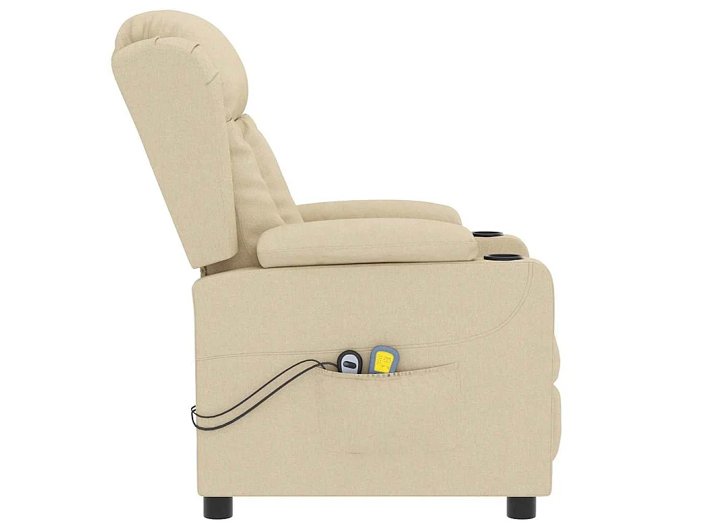 Fauteuil électrique de massage Crème Tissu