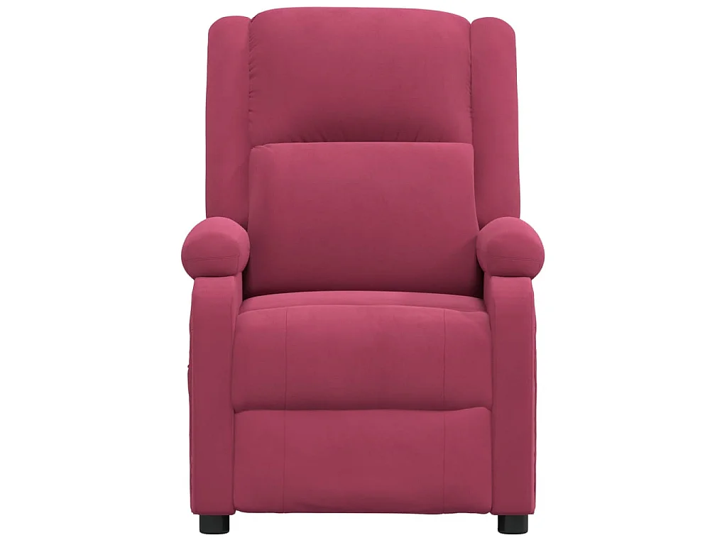 Poltrona de massagens elétrica veludo vermelho tinto