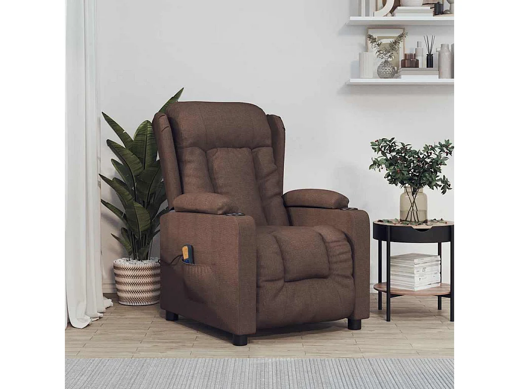 Fauteuil de massage Marron Tissu
