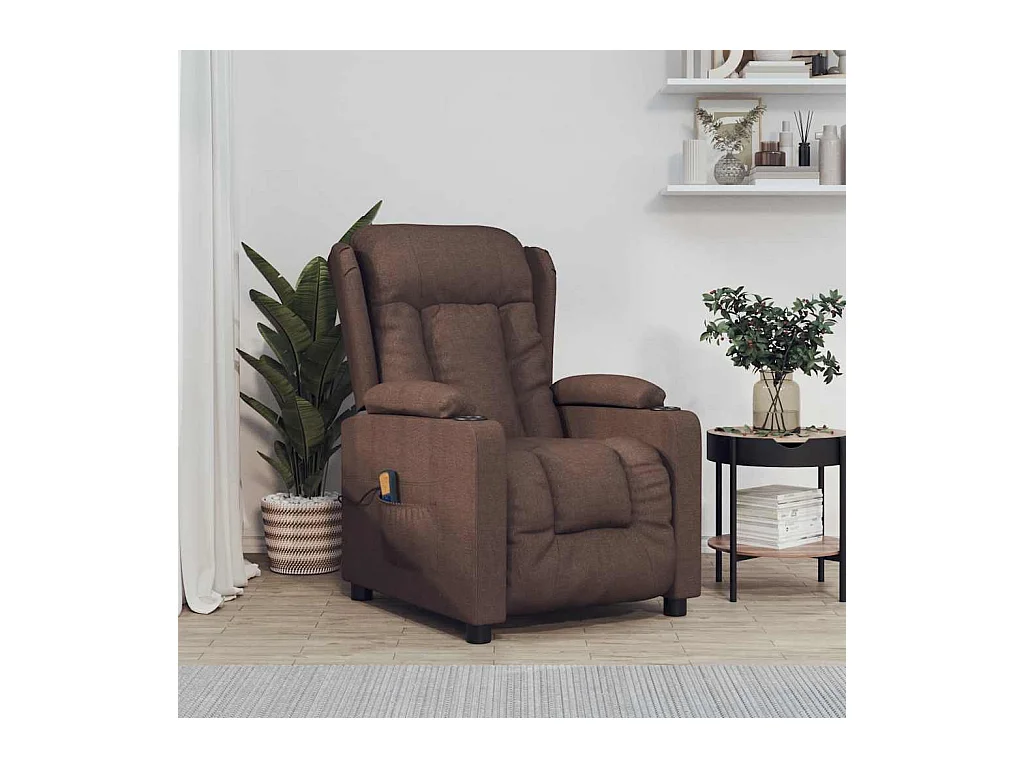 Fauteuil de massage Marron Tissu