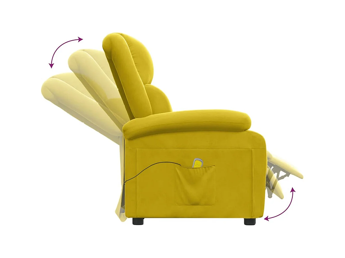 Fauteuil de massage Jaune Velours