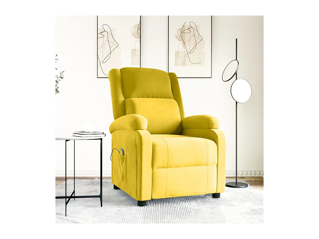 Fauteuil de massage Jaune Velours