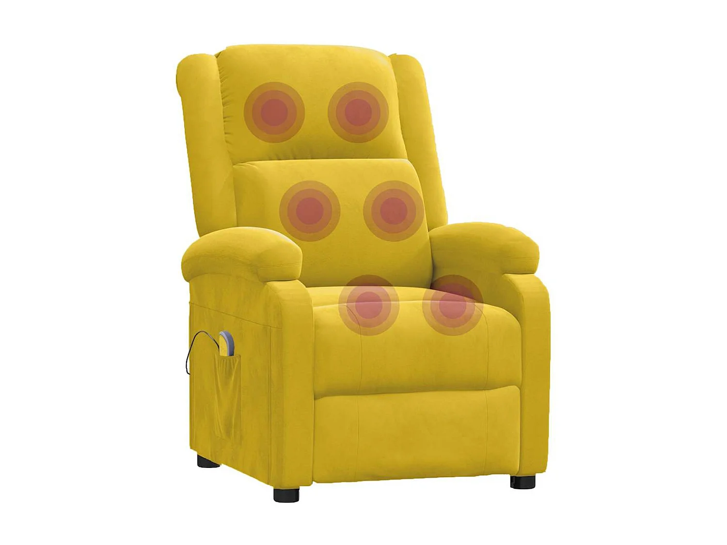 Fauteuil de massage Jaune Velours