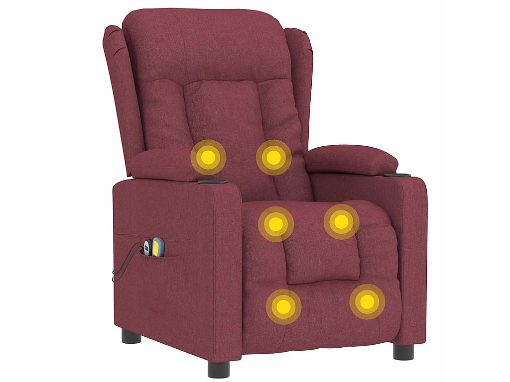 Fauteuil électrique de massage Bordeaux Tissu