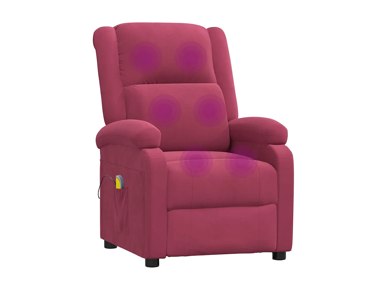 Fauteuil de massage Rouge bordeaux Velours