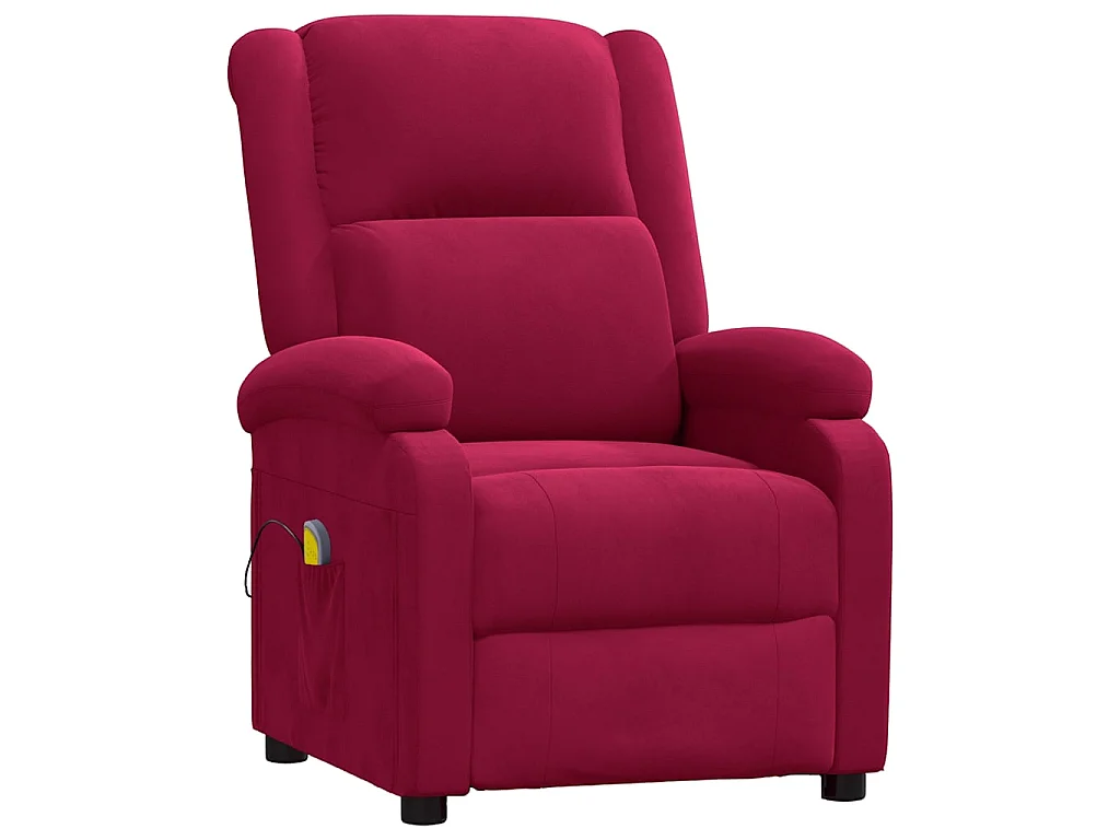 Fauteuil de massage Rouge bordeaux Velours