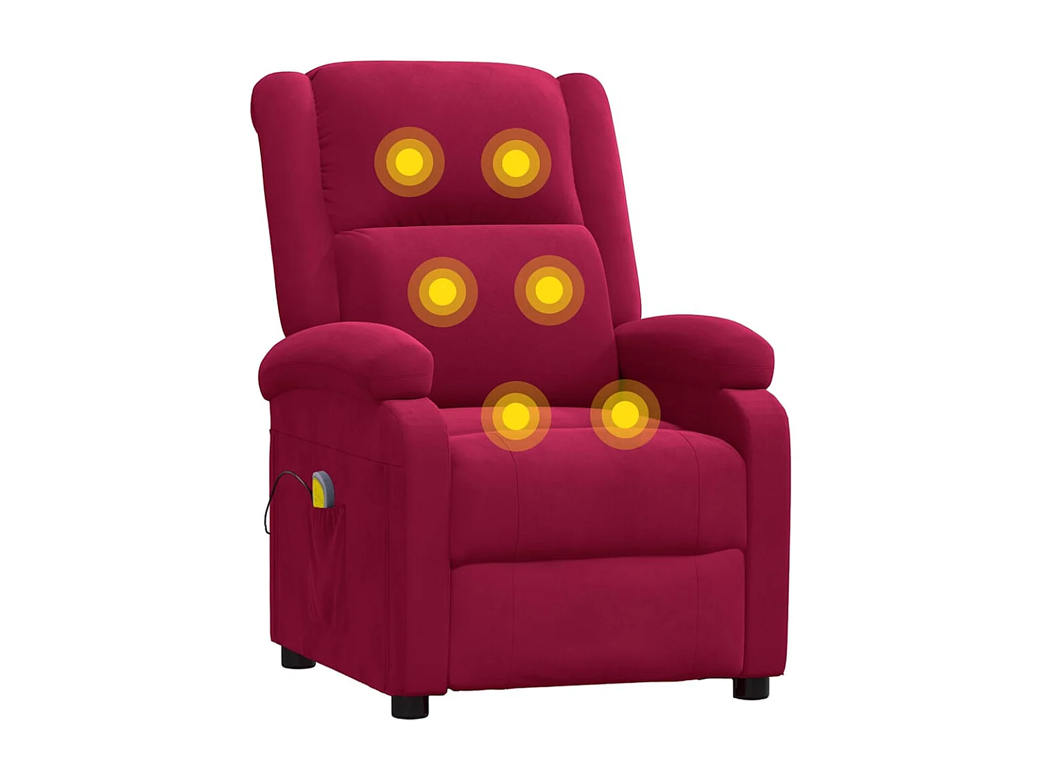 Fauteuil de massage Rouge bordeaux Velours