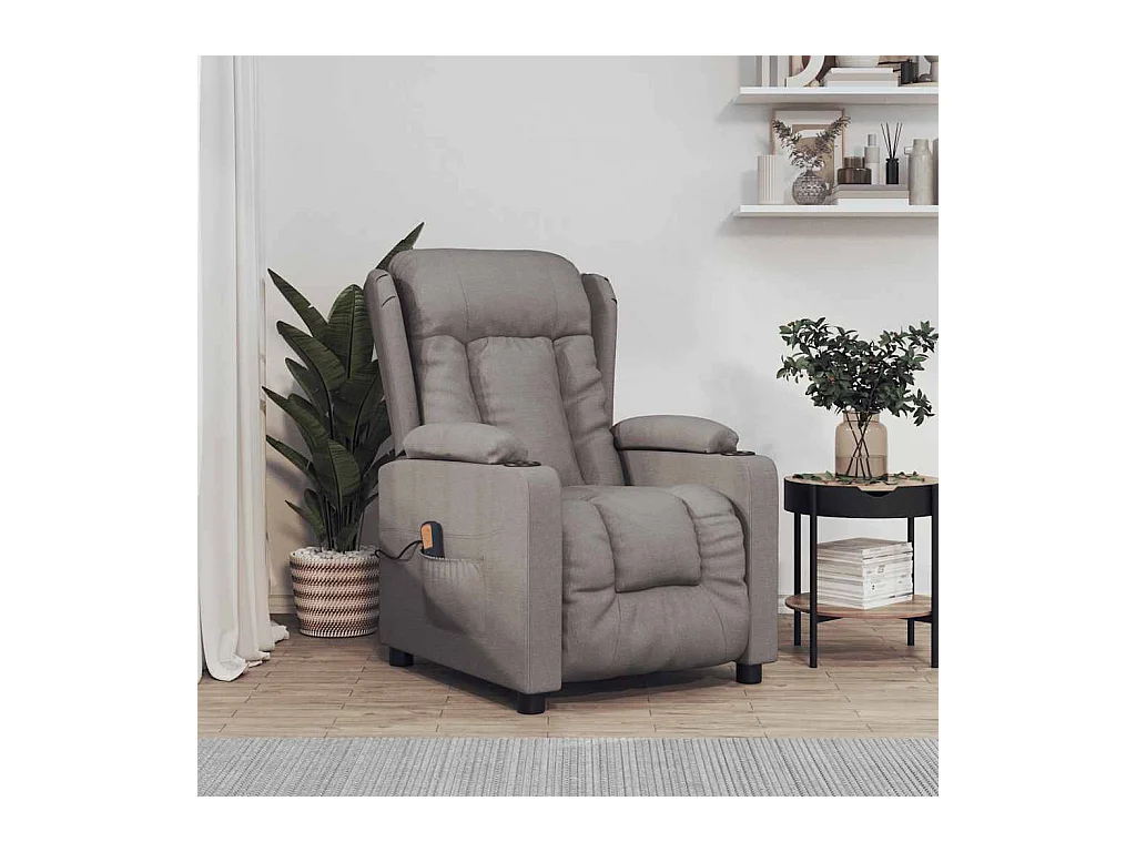 Fauteuil de massage Taupe Tissu