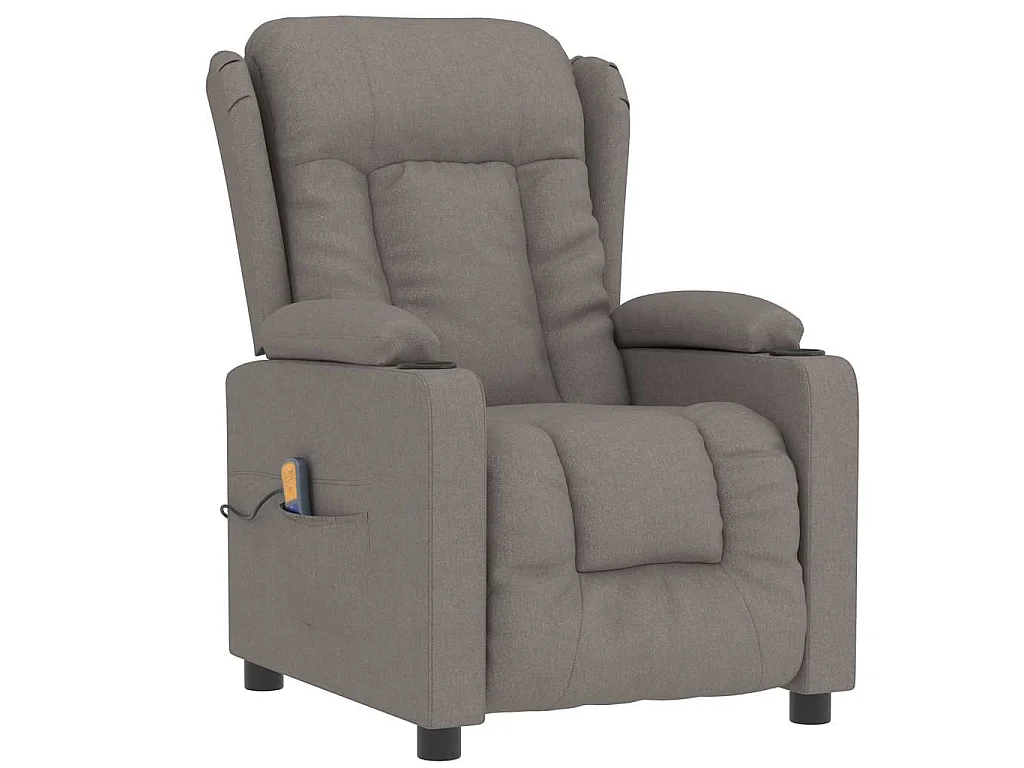 Poltrona Massaggiante Tortora in Tessuto