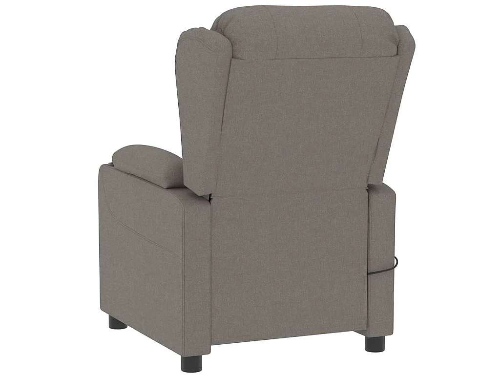 Massagesessel Taupe Stoff