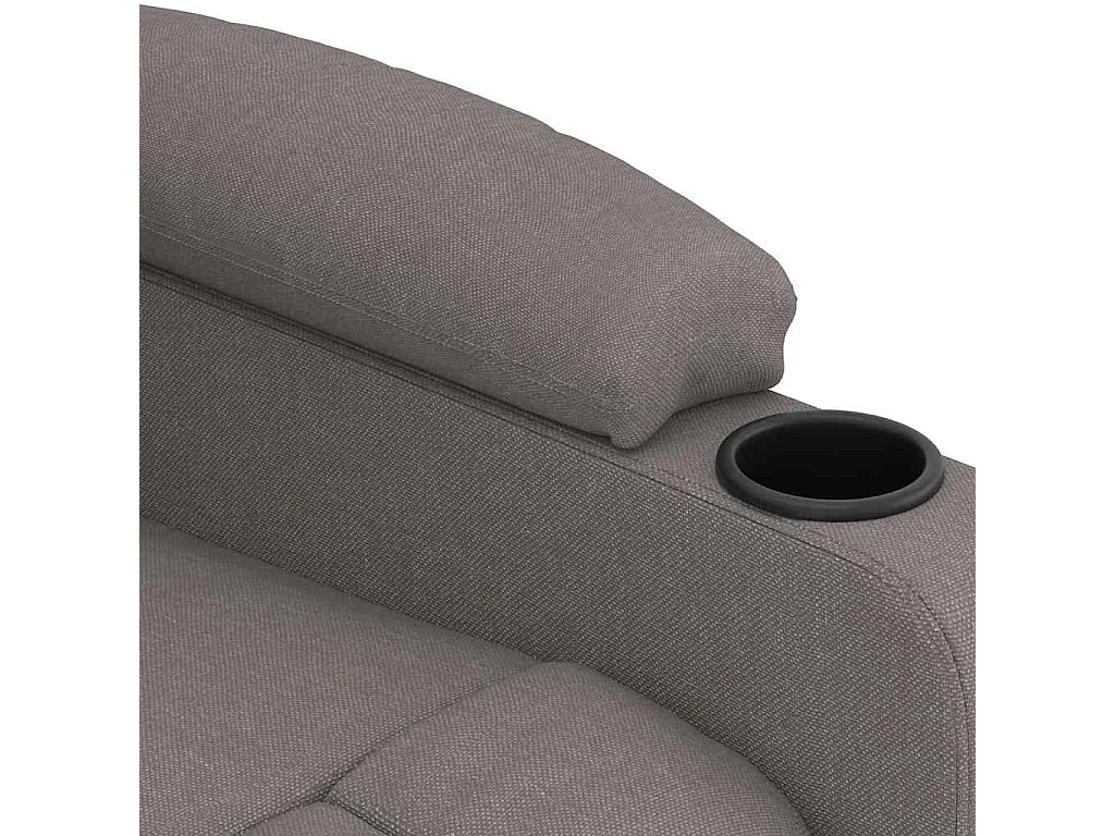 Massagesessel Taupe Stoff