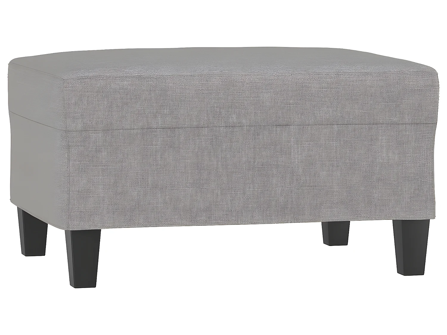 Canapé à 3 places avec repose-pieds Gris clair 210 cm Tissu