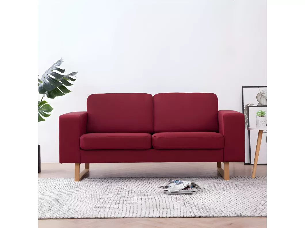 Kauf Unique 2-Sitzer-Sofa Stoff Weinrot