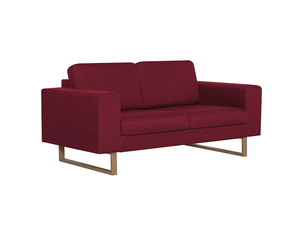 2-Sitzer-Sofa Stoff Weinrot
