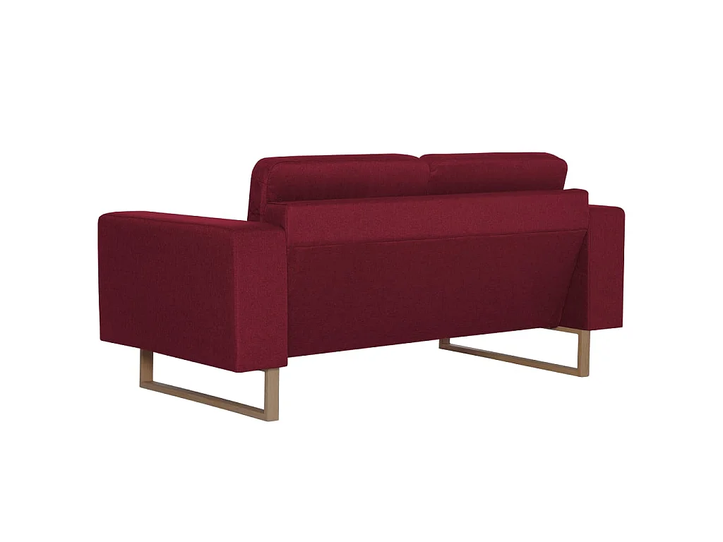 2-Sitzer-Sofa Stoff Weinrot