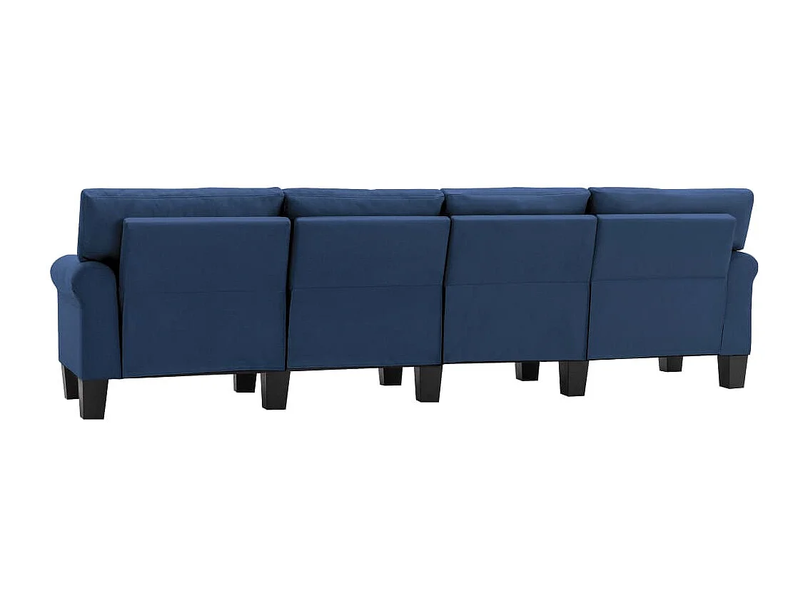 Sofá de 4 lugares em tecido azul