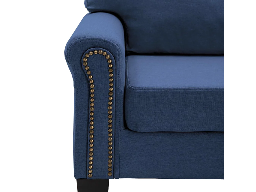 Sofá de 4 lugares em tecido azul