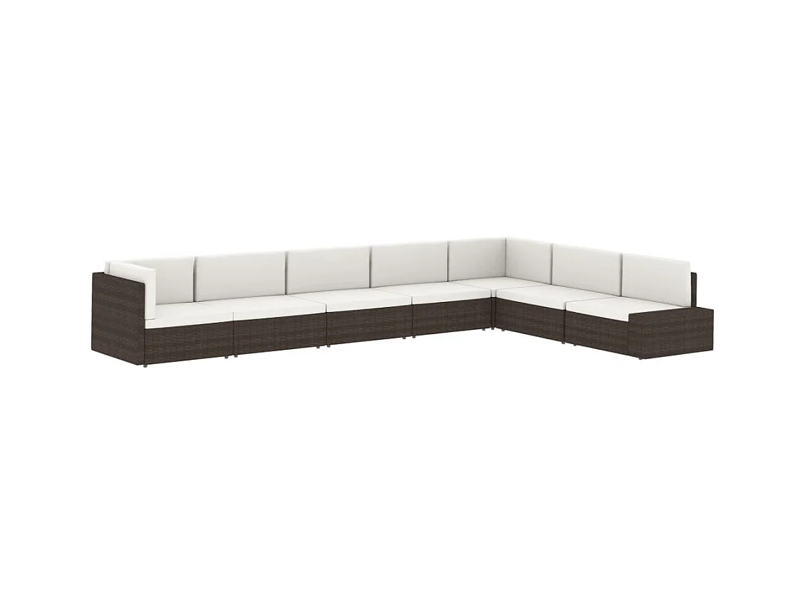 Modulares Sofa-Eckteil Poly Rattan Grau