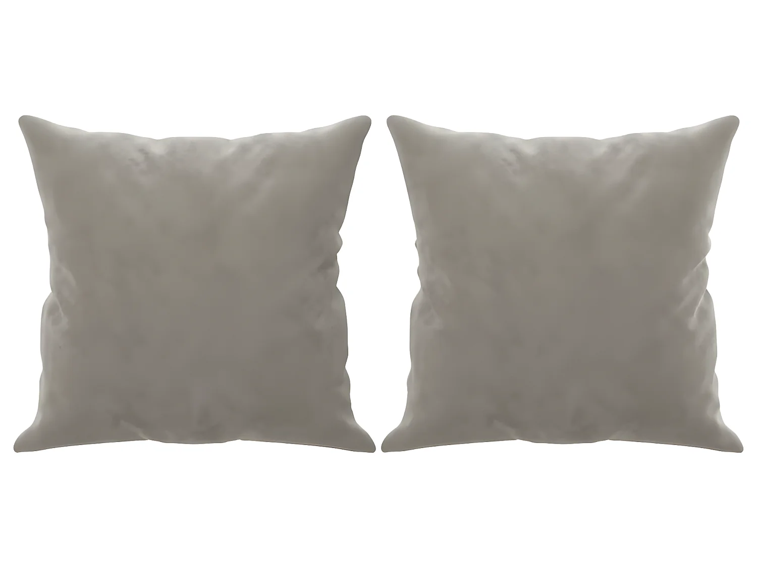 Canapé 2 places oreillers et coussins Gris clair 120 cm Velours