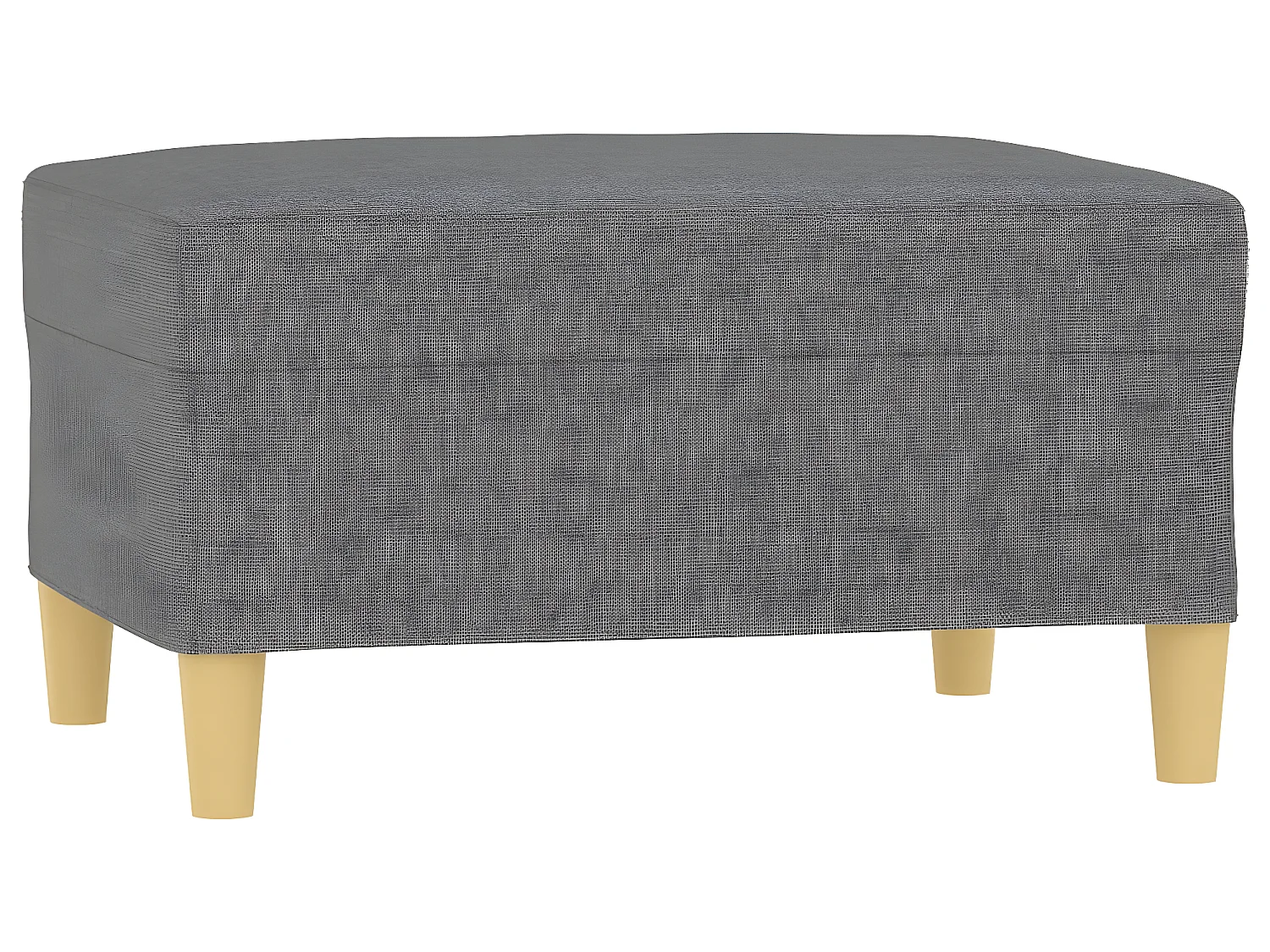 Canapé à 3 places avec repose-pieds Gris foncé 210 cm Tissu