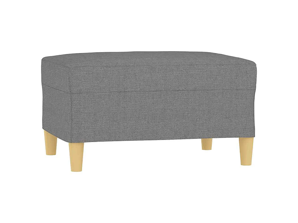 Sofá de 3 plazas con taburete de tela gris oscuro 210 cm