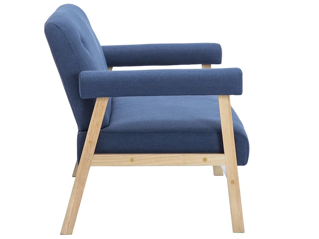 Divano a 2 Posti in Tessuto Blu