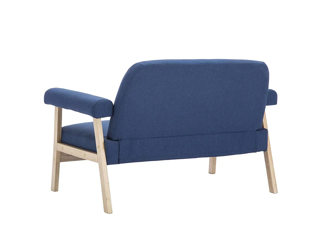 Divano a 2 Posti in Tessuto Blu