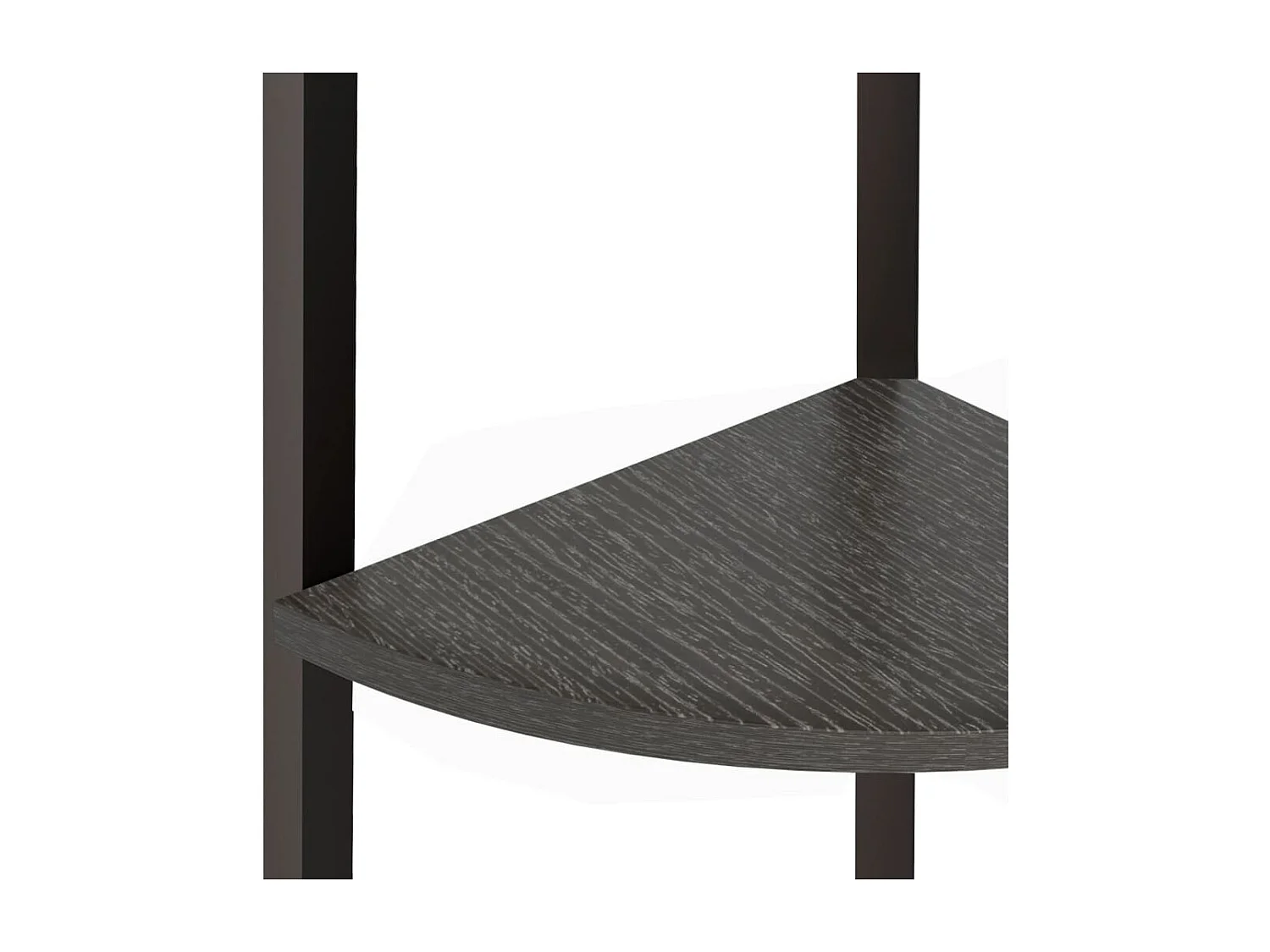 Hoekkastje met 3 schappen 45,5x31,5x120 cm zwart