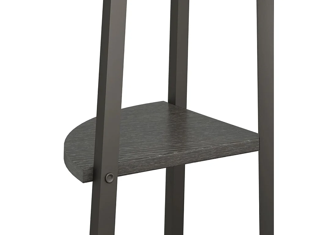 Hoekkastje met 3 schappen 45,5x31,5x120 cm zwart