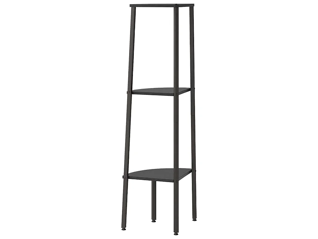 Étagère d'angle 3 niveaux Noir 45,5x31,5x120 cm