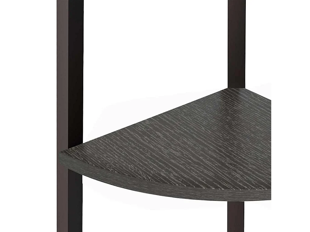 Étagère d'angle 3 niveaux Noir 45,5x31,5x120 cm