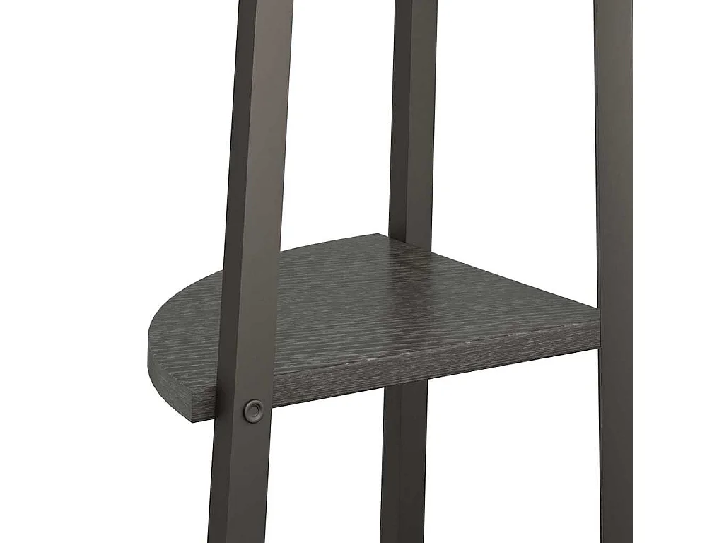 Étagère d'angle 3 niveaux Noir 45,5x31,5x120 cm