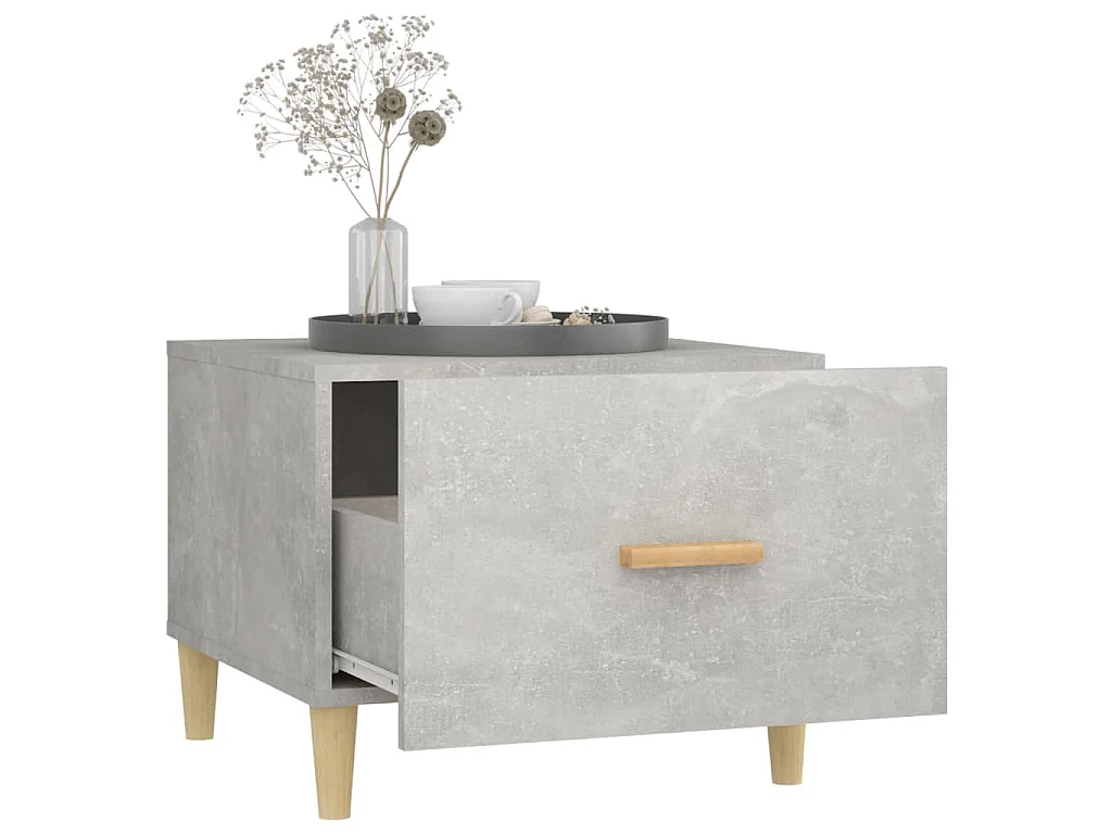 Table basse Gris béton 50x50x40 cm Bois d'ingénierie