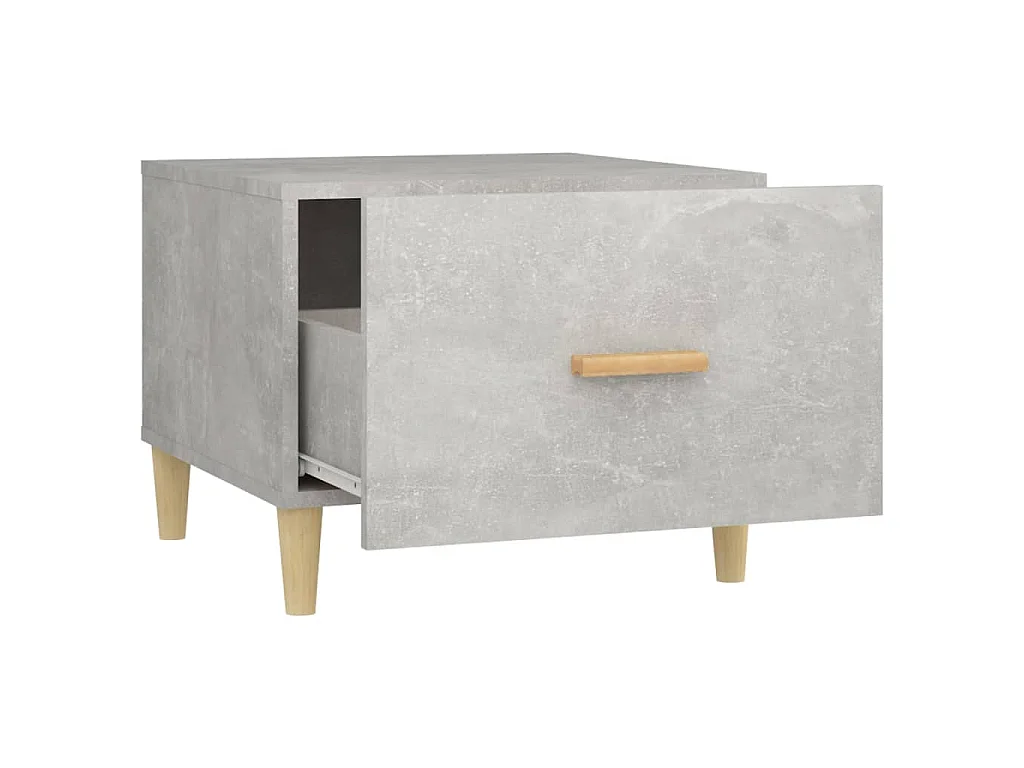 Table basse Gris béton 50x50x40 cm Bois d'ingénierie