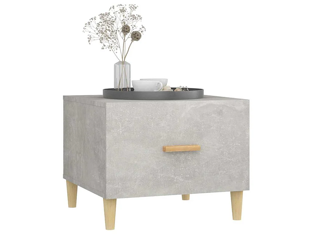 Table basse Gris béton 50x50x40 cm Bois d'ingénierie