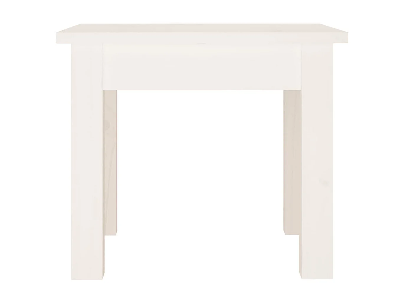 Table basse Blanc 35x35x30 cm Bois massif de pin