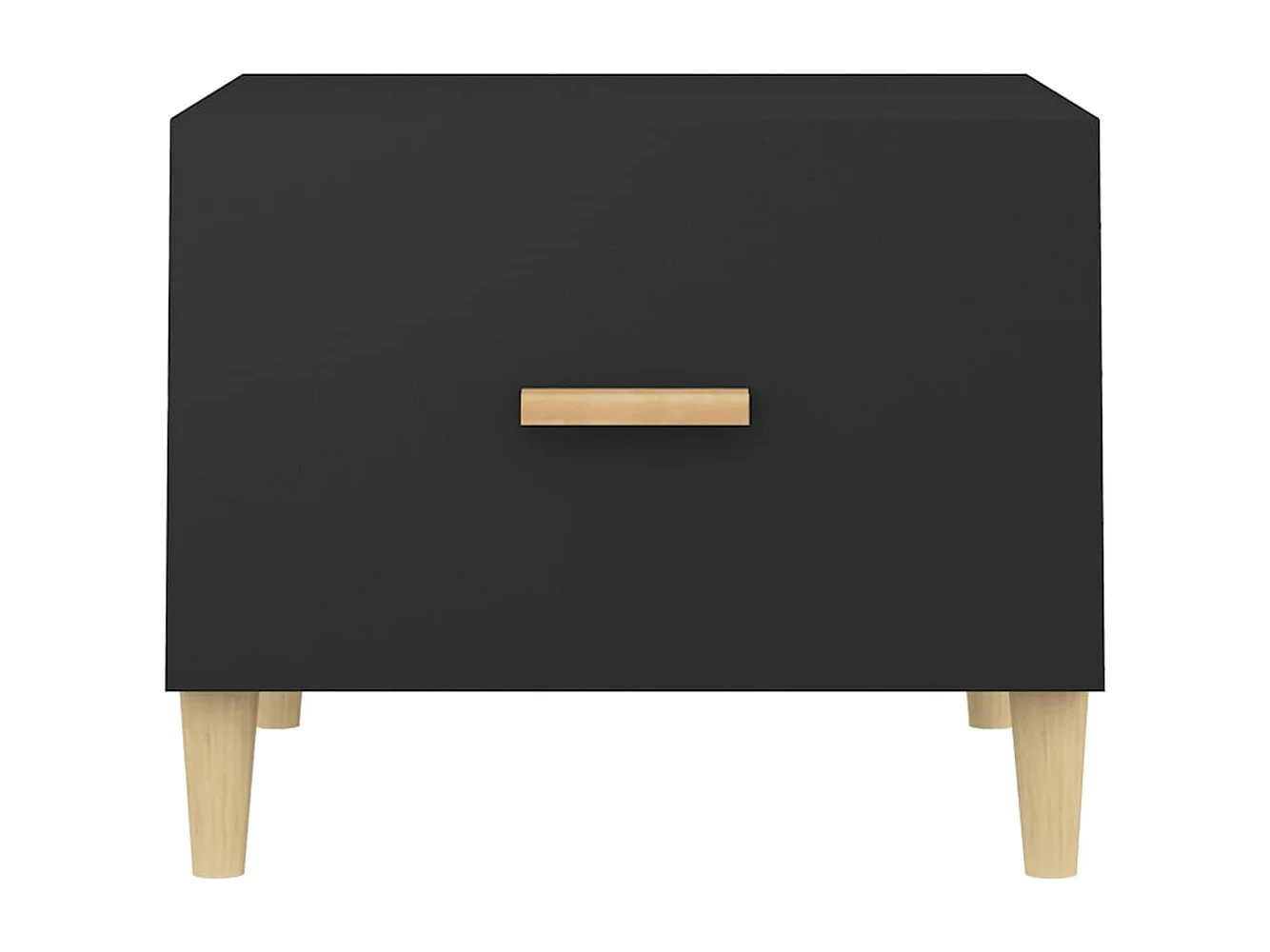 Couchtisch Schwarz 50x50x40 cm Holzwerkstoff