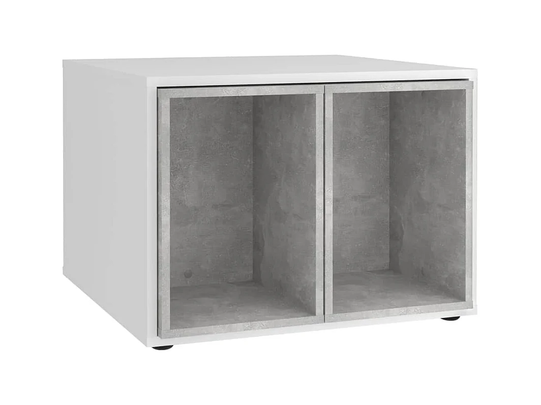 Couchtisch mit 2 Beistelltischen 67,5x67,5x50 cm Weiß Beton-Optik
